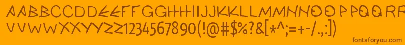 Saiba mais sobre a fonte AncienthellenicWebfont Fonte AncienthellenicWebfont – fontes marrons em um fundo laranja