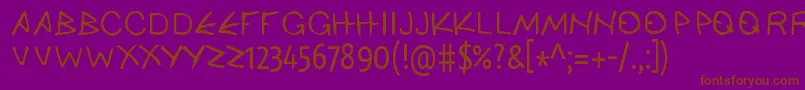 Police AncienthellenicWebfont – polices brunes sur fond violet