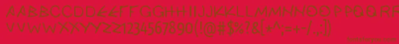 AncienthellenicWebfont Font – Brown Fonts on Red Background