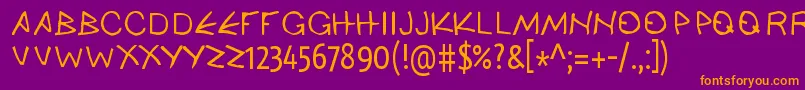 AncienthellenicWebfont Font – Orange Fonts on Purple Background