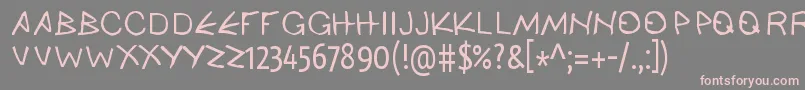 AncienthellenicWebfont Font – Pink Fonts on Gray Background