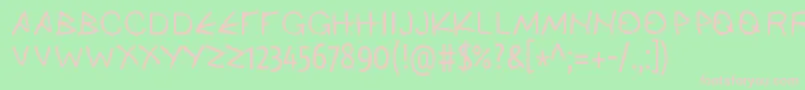 AncienthellenicWebfont Font – Pink Fonts on Green Background