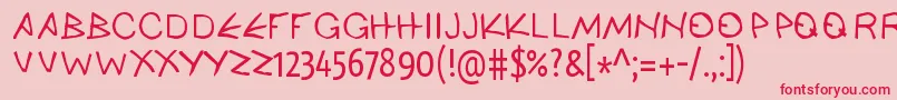 AncienthellenicWebfont Font – Red Fonts on Pink Background