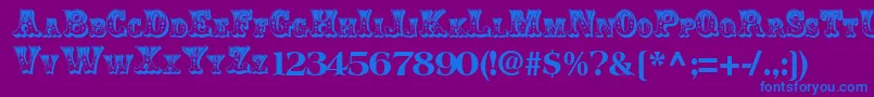 ClowningRegularTtnorm Font – Blue Fonts on Purple Background