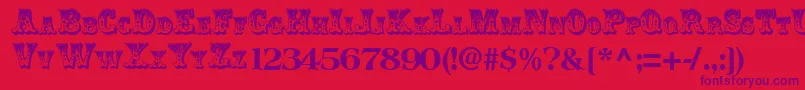 ClowningRegularTtnorm Font – Purple Fonts on Red Background