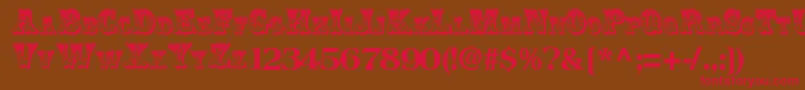 ClowningRegularTtnorm Font – Red Fonts on Brown Background
