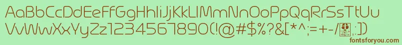 MagettasLightDemo Font – Brown Fonts on Green Background