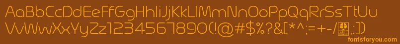 MagettasLightDemo Font – Orange Fonts on Brown Background