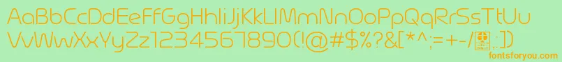 MagettasLightDemo Font – Orange Fonts on Green Background