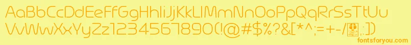 MagettasLightDemo Font – Orange Fonts on Yellow Background