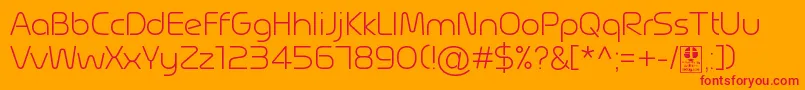 MagettasLightDemo Font – Red Fonts on Orange Background