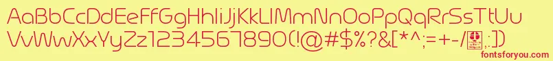 MagettasLightDemo Font – Red Fonts on Yellow Background