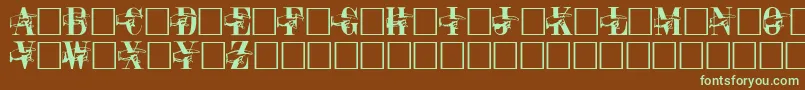 Шрифт PointerCapsRegular – зелёные шрифты на коричневом фоне