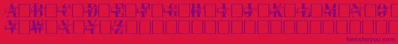 PointerCapsRegular Font – Purple Fonts on Red Background