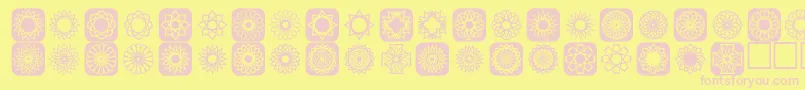 Symmetricthings2 Font – Pink Fonts on Yellow Background