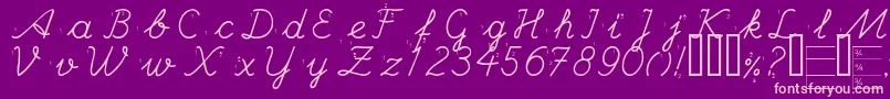 Hande Font – Pink Fonts on Purple Background