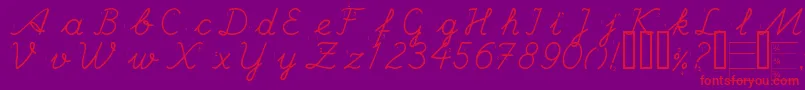 Hande Font – Red Fonts on Purple Background