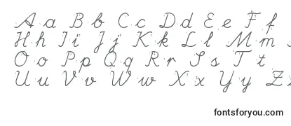 Überblick über die Schriftart Hande