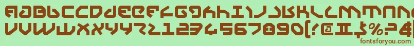 Yahren-fontti – ruskeat fontit vihreällä taustalla