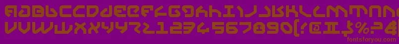 フォントYahren – 紫色の背景に茶色のフォント