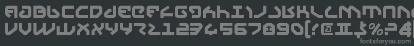 フォントYahren – 黒い背景に灰色の文字