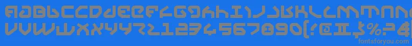 Czcionka Yahren – szare czcionki na niebieskim tle