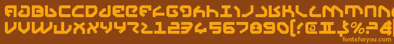 Yahren Font – Orange Fonts on Brown Background