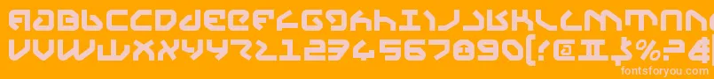 フォントYahren – オレンジの背景にピンクのフォント