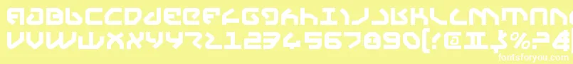 Yahren Font – White Fonts on Yellow Background