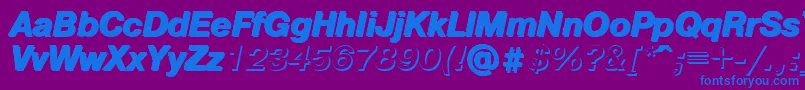 Pshbi Font – Blue Fonts on Purple Background