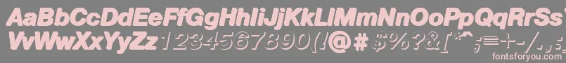 Pshbi Font – Pink Fonts on Gray Background