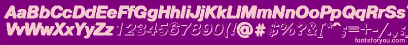 Pshbi Font – Pink Fonts on Purple Background