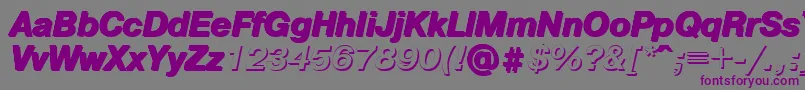 Pshbi-fontti – violetit fontit harmaalla taustalla