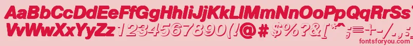 Pshbi Font – Red Fonts on Pink Background