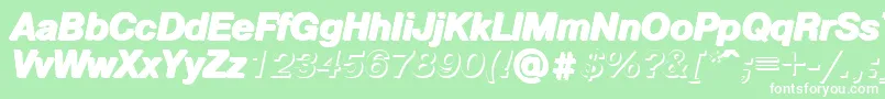 Pshbi Font – White Fonts on Green Background