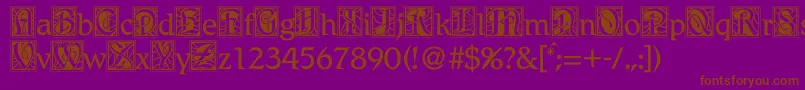 BdRenaissance Font – Brown Fonts on Purple Background