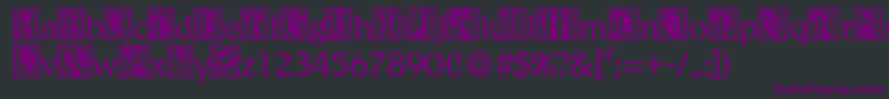 BdRenaissance Font – Purple Fonts on Black Background