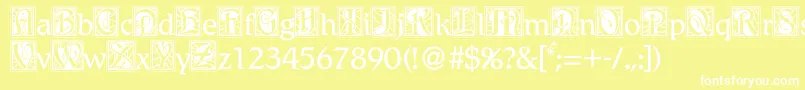BdRenaissance Font – White Fonts on Yellow Background