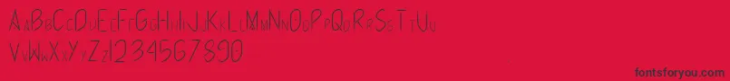 Runrabbit Font – Black Fonts on Red Background