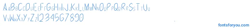 Runrabbit Font – Blue Fonts on White Background