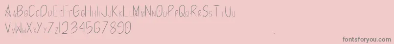 Runrabbit Font – Gray Fonts on Pink Background