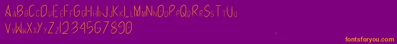 Runrabbit Font – Orange Fonts on Purple Background