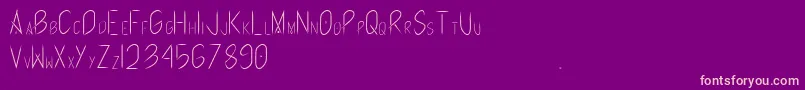 Runrabbit Font – Pink Fonts on Purple Background
