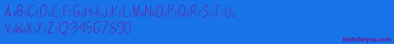 Runrabbit Font – Purple Fonts on Blue Background