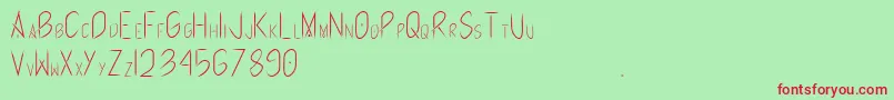 Runrabbit Font – Red Fonts on Green Background