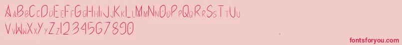 Runrabbit Font – Red Fonts on Pink Background