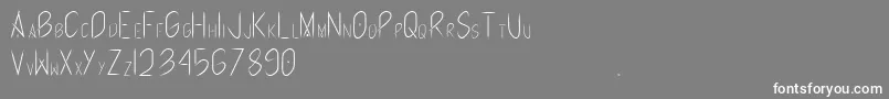 Runrabbit Font – White Fonts on Gray Background