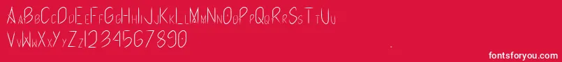 Runrabbit Font – White Fonts on Red Background