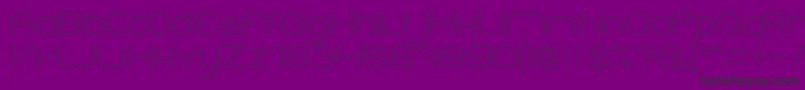 ElementaryHollow Font – Black Fonts on Purple Background