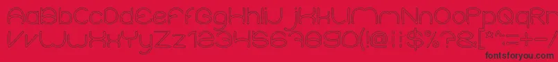 ElementaryHollow Font – Black Fonts on Red Background